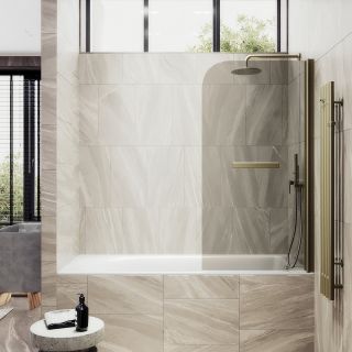 Шторка на ванну MaybahGlass MGV-771-2 50см бронза